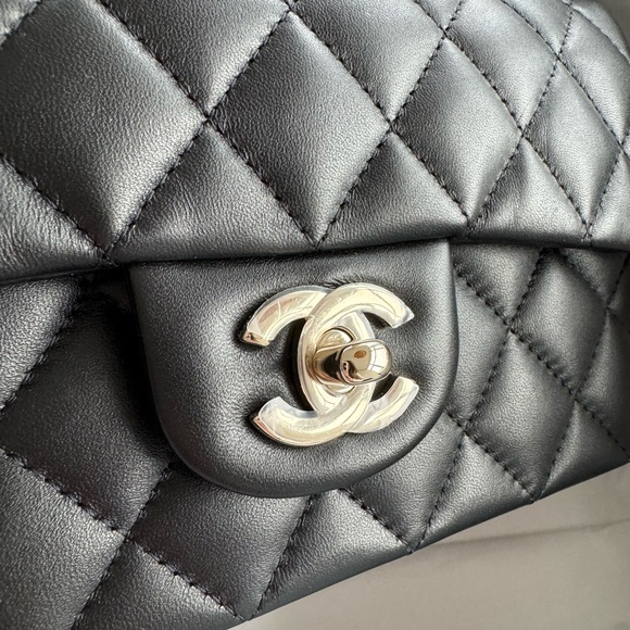 Chanel Black Mini Flap Bag with Top Handle - Picture 6 of 8